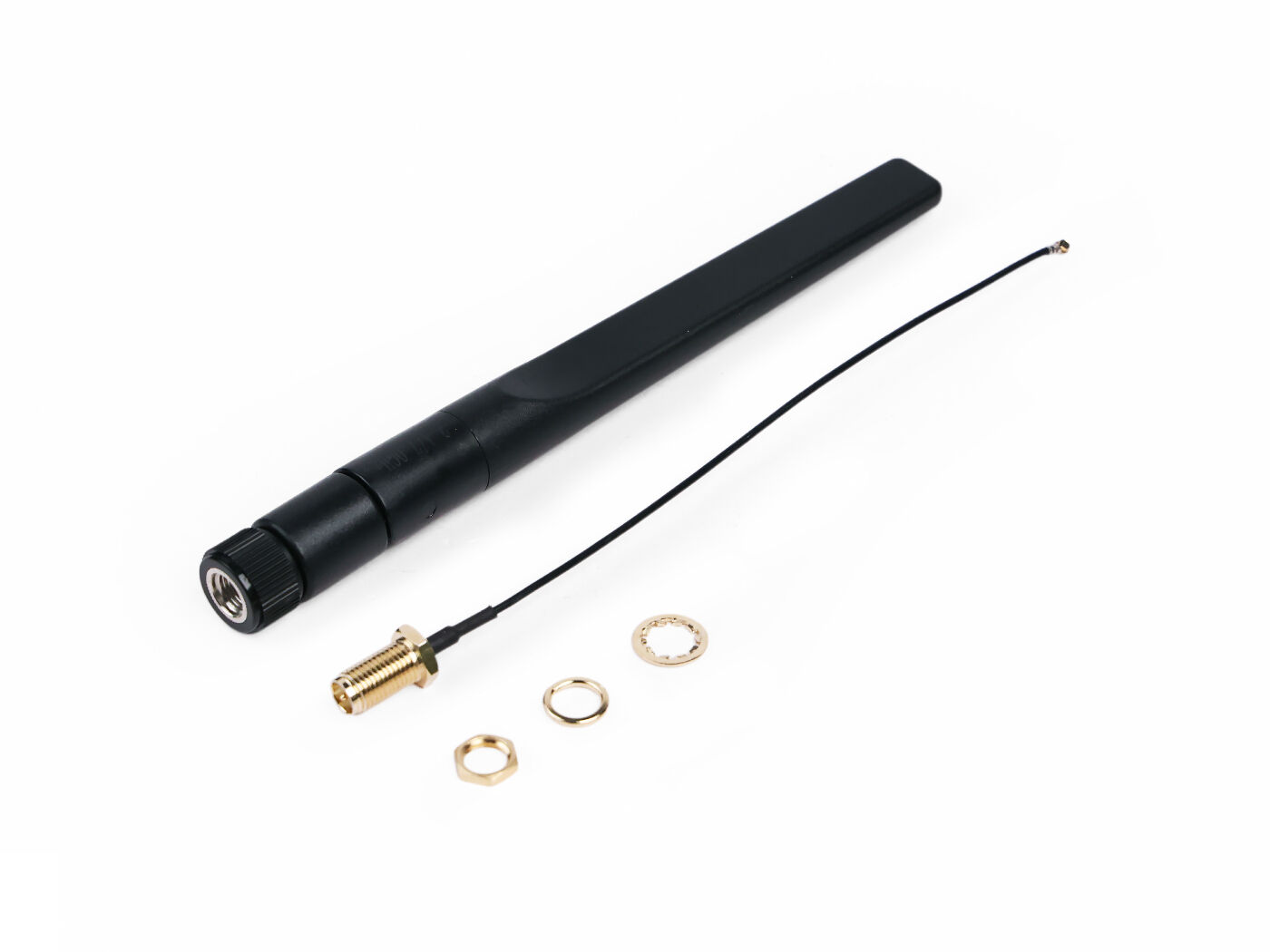 2.4G/5G External Antenna with RP-SMA Male Connector and 1.13 Coaxial Cable 130mm Set