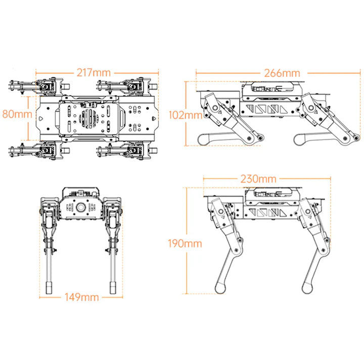 PuppyPi ROS Quadruped Robot with Raspberry Pi, Integrated with Large AI Model (ChatGPT)