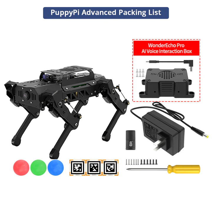 PuppyPi ROS Quadruped Robot with Raspberry Pi, Integrated with Large AI Model (ChatGPT)