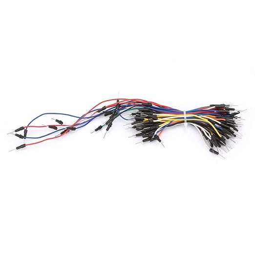 65pcs Breadboard Jumper Wires, Multicolors Solderless Flexible Jumper Wires, Cable Line Connector Test Cable Kit for Electronic Breadboard PCB