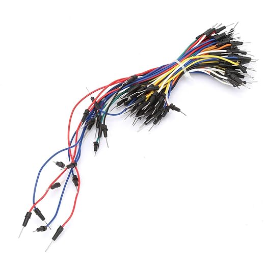 65pcs Breadboard Jumper Wires, Multicolors Solderless Flexible Jumper Wires, Cable Line Connector Test Cable Kit for Electronic Breadboard PCB