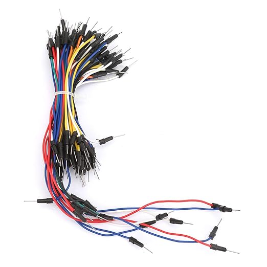 65pcs Breadboard Jumper Wires, Multicolors Solderless Flexible Jumper Wires, Cable Line Connector Test Cable Kit for Electronic Breadboard PCB