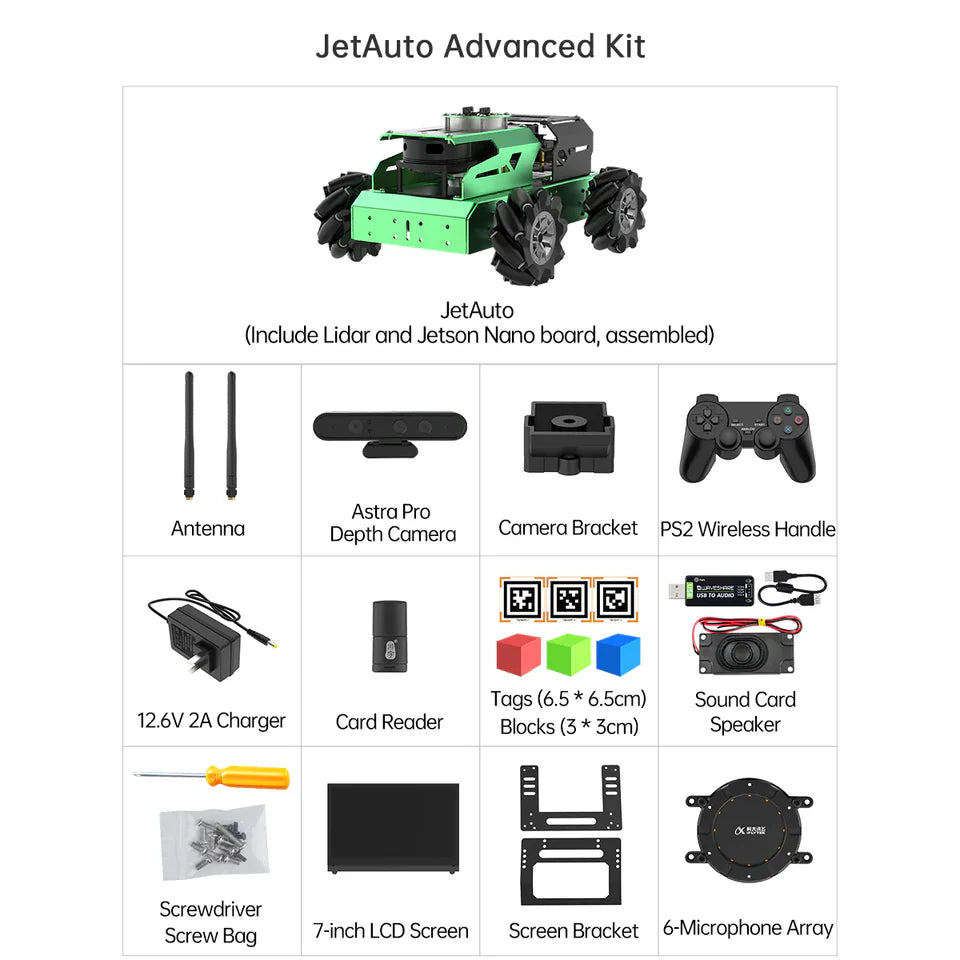 Hiwonder JetAuto ROS1 ROS2 Robot Car