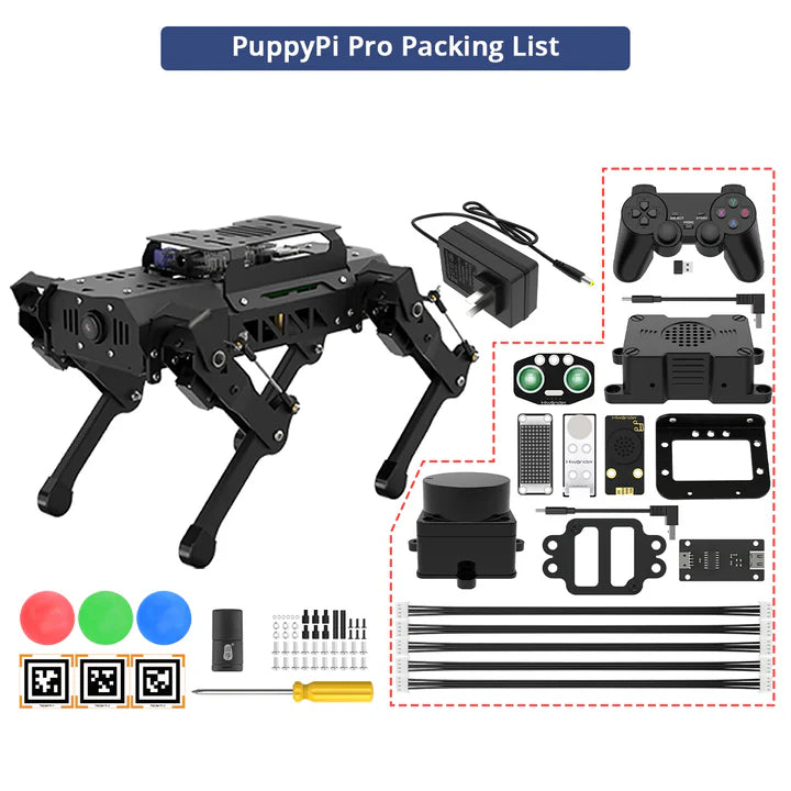 PuppyPi ROS Quadruped Robot with Raspberry Pi, Integrated with Large AI Model (ChatGPT)