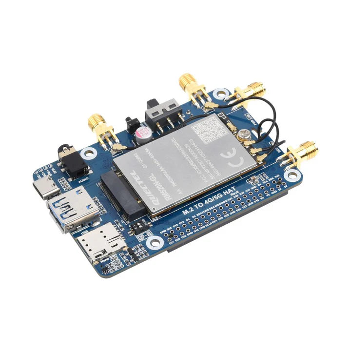 RM520N-GL 5G HAT for Raspberry Pi with Case, Quad Antennas LTE-A