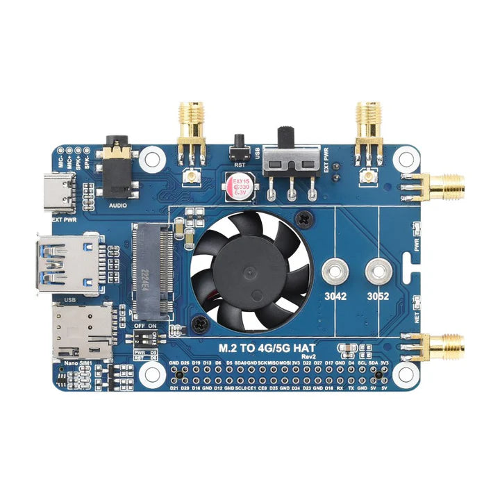 RM520N-GL 5G HAT for Raspberry Pi with Case, Quad Antennas LTE-A