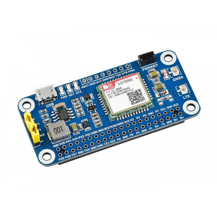 SIM7080G NB-IoT / Cat-M(eMTC) / GNSS HAT for Raspberry Pi