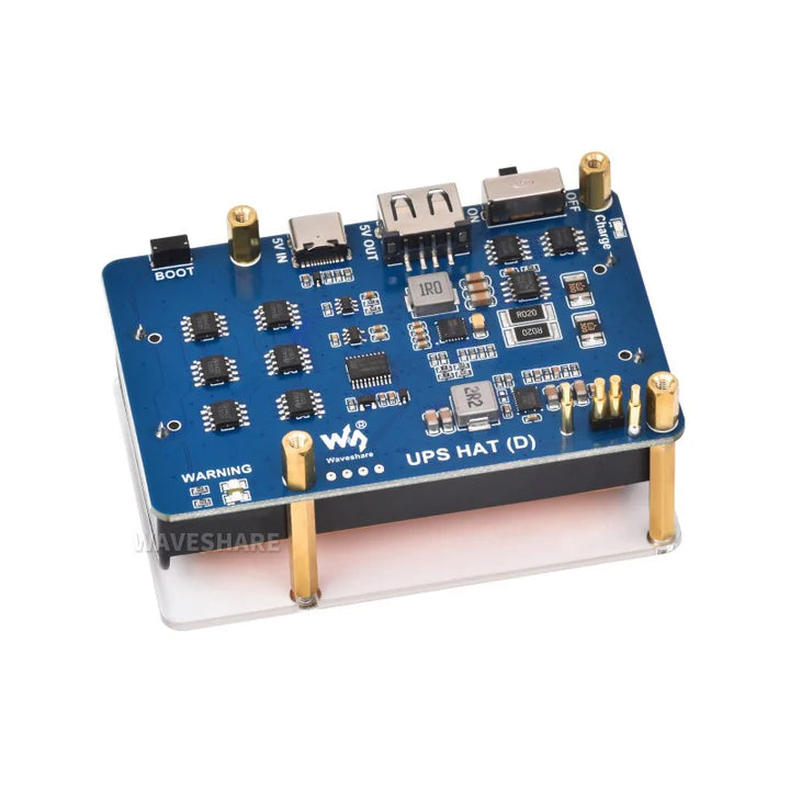 UPS HAT for Raspberry Pi with 21700 Batteries